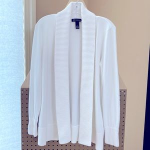 INC White Cardigan Size Large